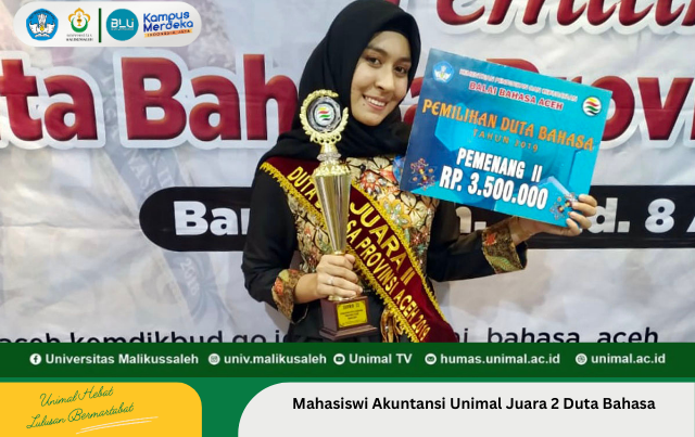 Mahasiswi Akuntansi Unimal Juara 2 Duta Bahasa